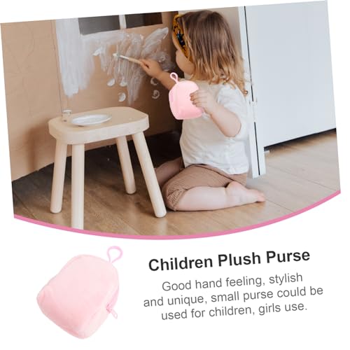 2pcs Cute Plush Purse for Boy Girl Candy Color Small Plush Pouch with Keychains Lightweight Portable for Storing Small Items for Little Girls2