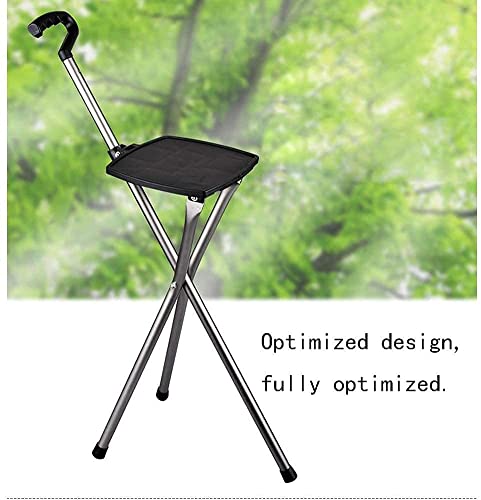 Canne pliante multifonction avec petit tabouret extérieur antidérapant - 6