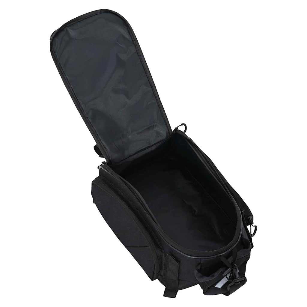 Torba rowerowa czarna z poliestru 38 x 21 x 16 cm, przenośna, wodoodporna, na akcesoria rowerowe, dojazd, do aktywności na świeżym powietrzu, na wycieczki, rower górski i rower trekkingowy