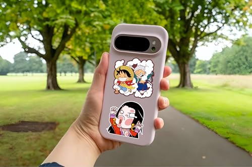 Image of AnimeVerse Pack of 69 One Piece Chibi Anime Stickers for Laptop, Phone, Guitar, Bike, PC, | Waterproof Glossy Vinyl Decals | Residue-Free Anime Stickers Collection (Onepiece Chibi)