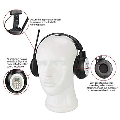 Retekess TR101 FM Headphone Radio,Hearing Test Headphones,3.5MM AUX Jack Compatible with Phones,Computers and Tablets,Suitable for School,Travel,Conferences,Training (10 Packs)