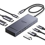 UGREEN Revodok Pro 207 USB C Docking Station Dual Monitor, 7-in-1 Dock with 4K@60Hz HDMI, 10Gbps 2 Type C and A Data Ports, 100W PD Port for PC, Laptop, Dell XPS, HP, Thinkpad, and More