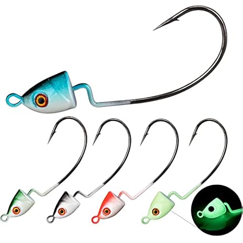 THKFISH Offset Jig Heads for Bass Fishing Cover