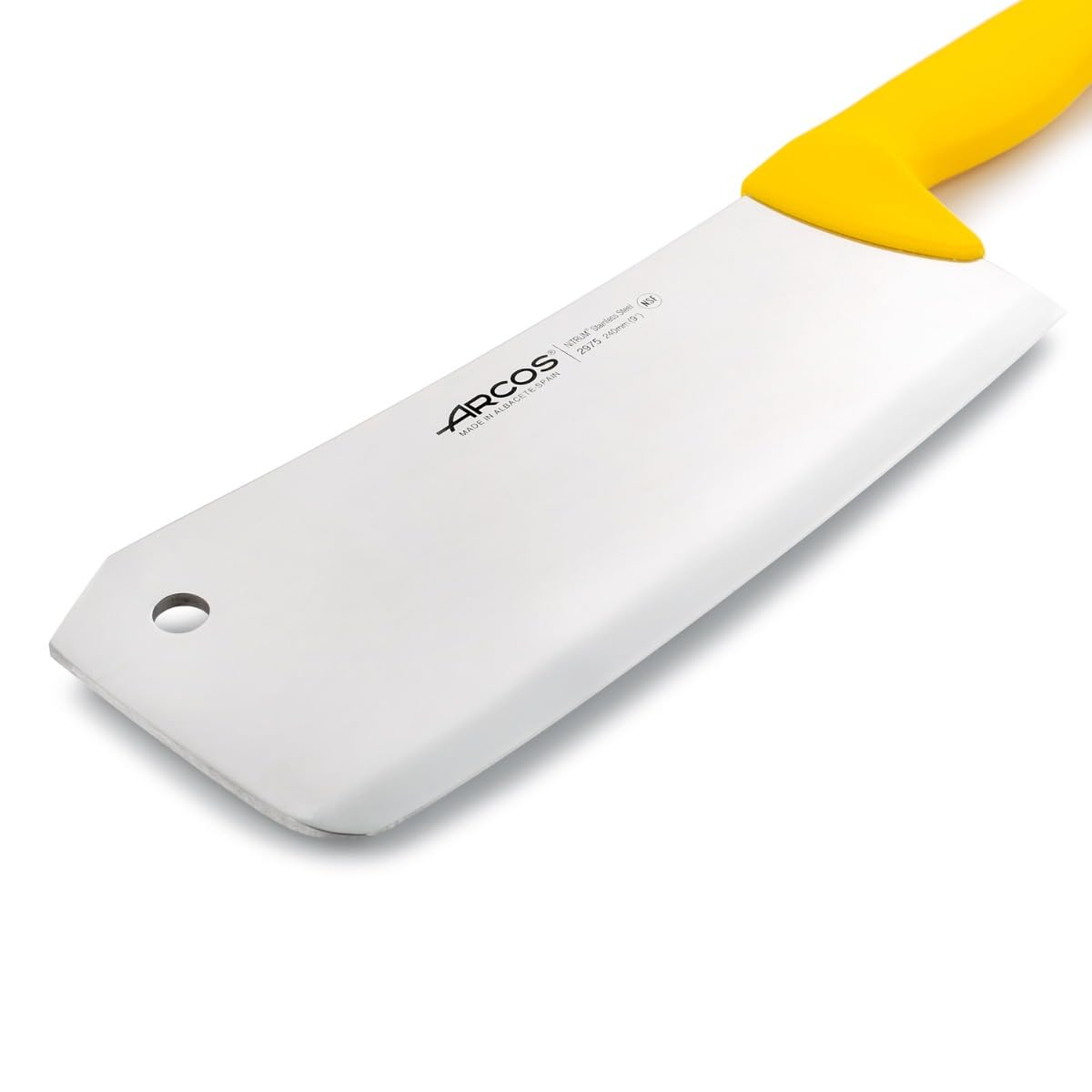 Arcos Fleischermesser Nitrum Edelstahl 24 cm - Professionelles Fleischermesser mit Ergonomischem Griff aus Polypropylen - Gelb, Serie 2900