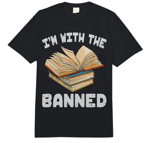 I'm with The Banned Funny Book Readers I Read Banned Books Comfort Colors Adult Heavyweight T-Shirt