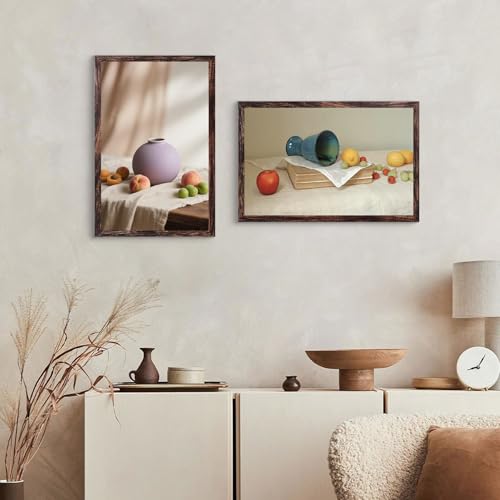 Image of BESCRCL 11x17 Picture Frame Engineered Wood Frames, Brown, 1 Pack