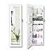Schmuckschrank Platzsparende abschließbare Schmuckschrank Kleiderschrank mit Spiegel Wandbehang Juwelier Veranstalter weiß Geeignet für Accessoires und Schmuck ( Color : White , Size : One size )