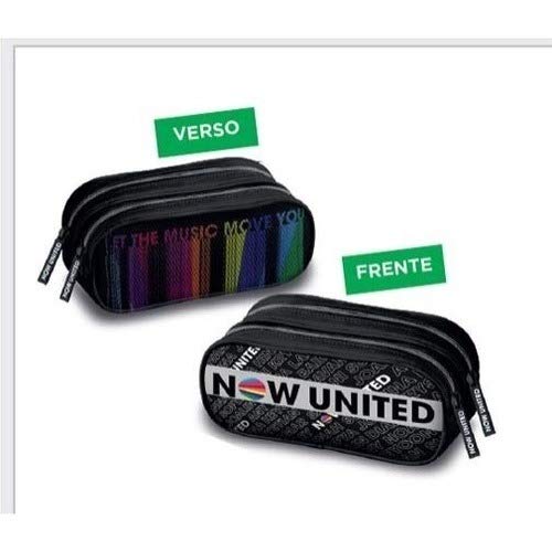 Kit Mochila Now United Juvenil Costas Notebook com Estojo Duplo Original Juvenil Escolar Coleção Nov