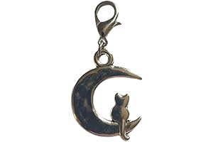 Mystical Moon and Cat Charms: Enchanting Zipper Pulls for DIY