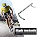 kowaku Road Bike Bar Curved Aluminum Cycling Bar Component Curved Bike Handlebar Drop Handlebar Sturdy Professional Replacement, Silver