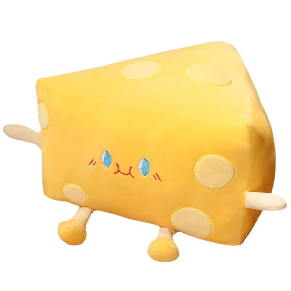 NatureMan Cheese Stuffed Plush Toys - Food Bread Plush Pillow - Home Decoration Christmas Birthday Gift for Kids Boys Girls-30 x 18cm