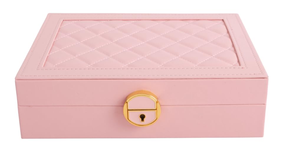 Boîte à bijoux matelassée simili cuir : le cadeau idéal pour femme
