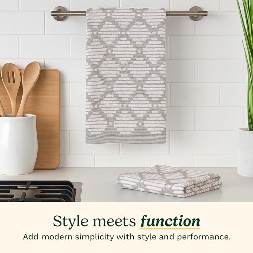 Image of Best Brands Cuisinart Cotton Kitchen Towels, 2-Pack 18x28, Bleach Safe | Handles dishes and spills with ease, durable for everyday cleaning, super absorbent, machine washable, OEKO-TEX certified