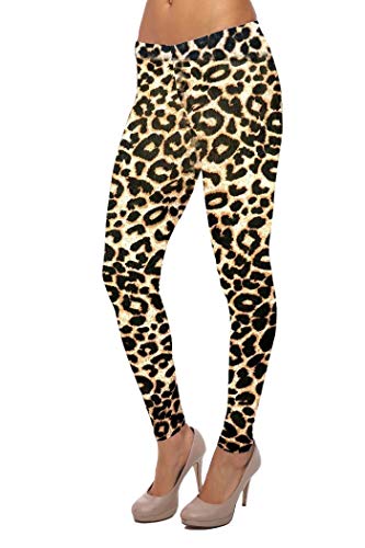 Leggings elásticos para mujer pantalones de leopardo marrón para tus planes urbanos y diario