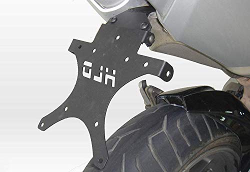 Portamatrículas Aprilia Shiver 750 con inclinación optimizada y soporte de aluminio rígido