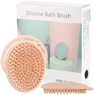 Xinstroe Baby Shampoo Brush, Hair Scalp Massager Silicone Scalp Care Brush Cradle Cap Brush(Pink)