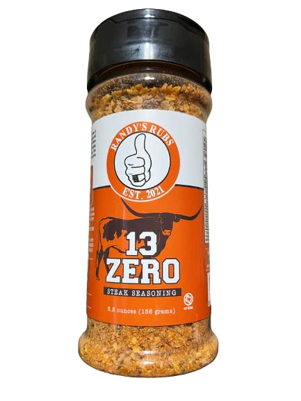 Randy's Rubs Condimento 13ZERO para carne sin azúcar y sin lácteos, no te succionará todos, (una coctelera de 5.5 onzas)