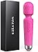 SIKXTOA Powerful Wand Massager with 20 Vibration modes 8 Speeds, Wireless Handheld Waterproof Quiet Rechargeable Portable Personal Full Body Massager Relieve Muscle Stress Relaxing Body - Rose