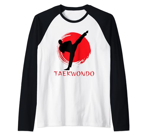 Taekwondo Essence Korean Martial Arts, Japanese USA Dojo Camiseta Manga Raglan