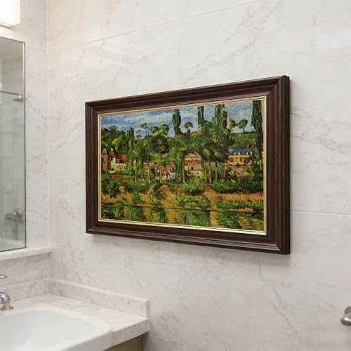 Impression toile Château de Médan Cézanne cadre premium