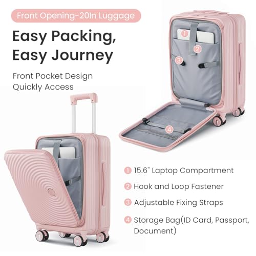 Luggage Sets 3 Piece (20/24/28):, Expandable Carry-On Luggage with TSA Lock2