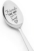 Kefley 'Friends Like You Make Life Sweet' Engraved Stainless Steel Spoon - Best Friend Birthday Anniversary BFF Gift for Coffee Ice Cream