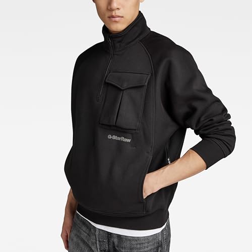 Miniatura 5 de G-Star Raw Sudadera Anorak Loose Para Hombre, Negro Dk Black D23893-D425-6484 , S