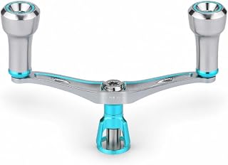 ゴメクサス リール ハンドル 98mm エギング専用 AIR SENSE ダブルハンドル 超軽量 20mm ノブ付き シマノ shimano ダイワ daiwaに対応 エメラルダス 25 セフィア スピニングリールハンドル エギング釣り 長期間快適 カスタムパーツ