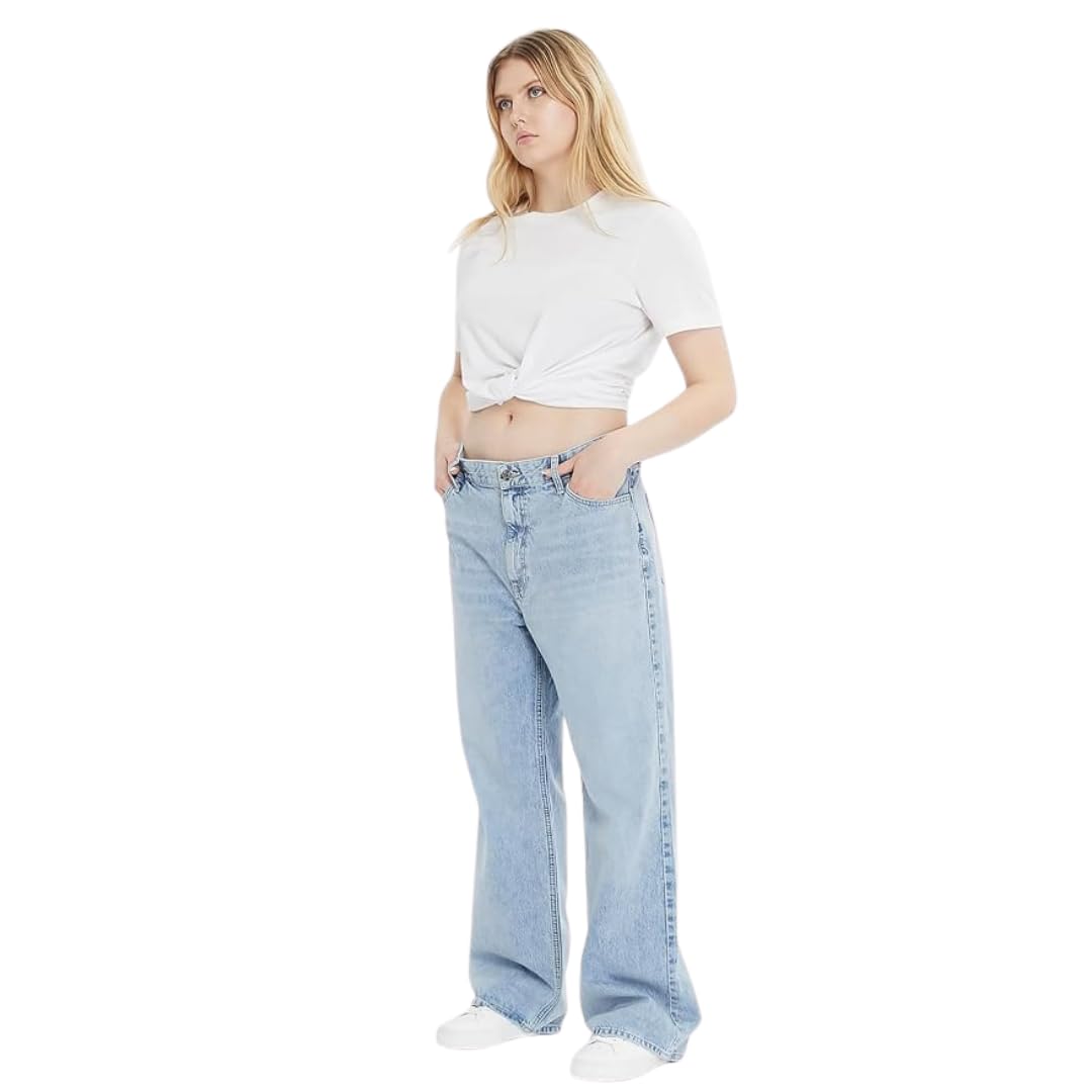 YÜKSEK BEL WIDE LEG MAVİ Jean