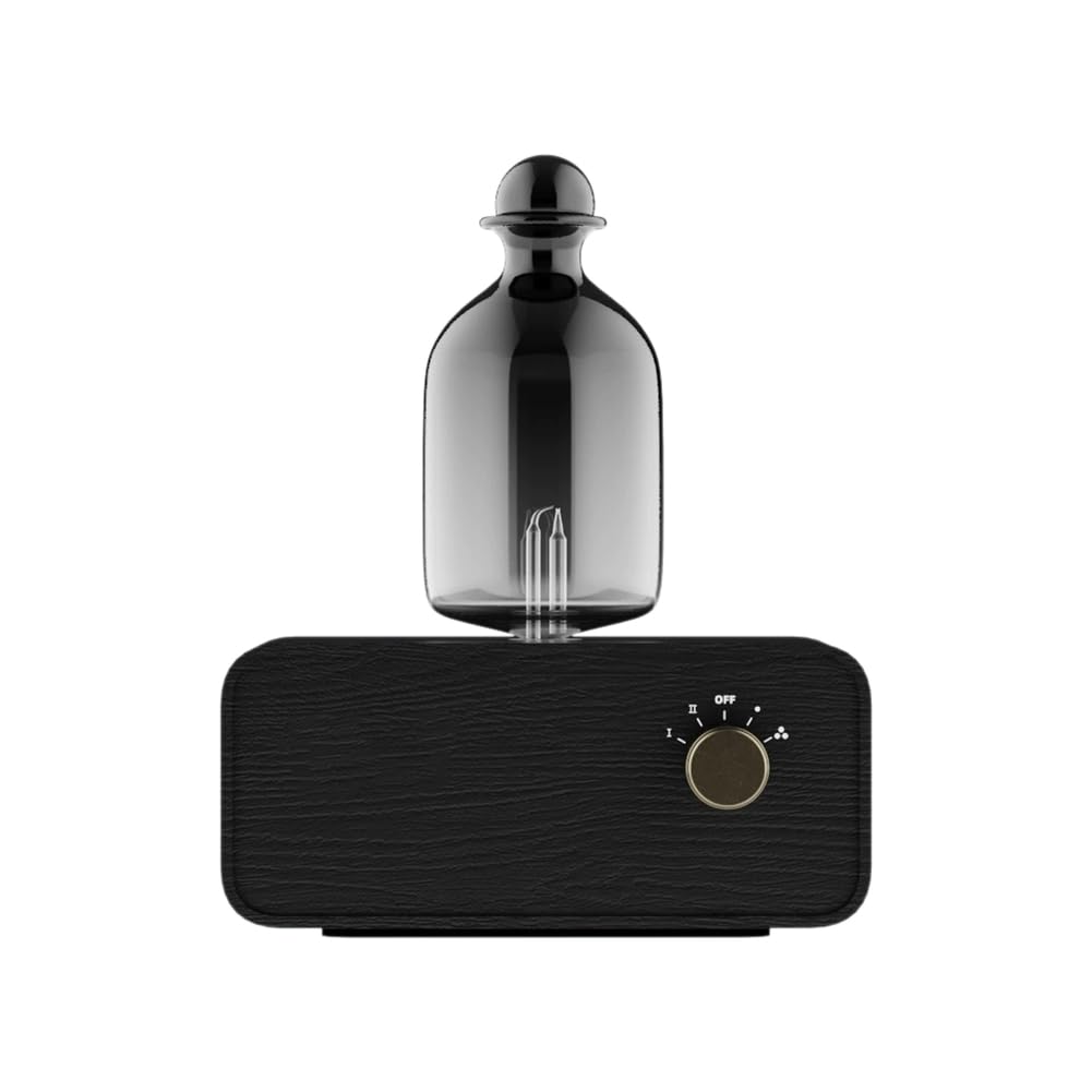 UDSKNV[KSL Home for Living Room Cordless Portable Nebulizing Essential Oil Diffuser Cold Aroma Wooden Glass Diffusion Machine