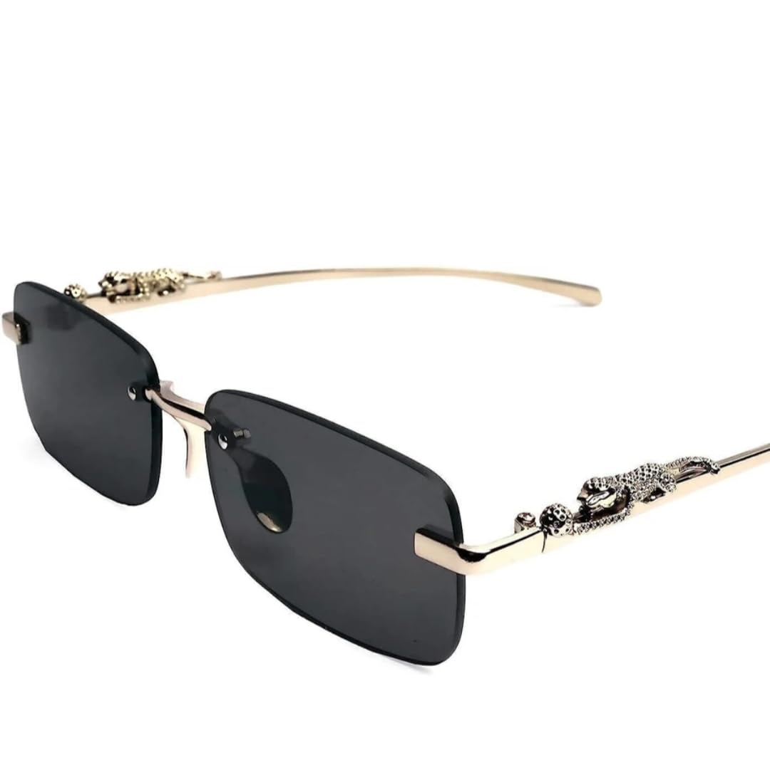 Rimless Rectangle Sunglasses.-image-36
