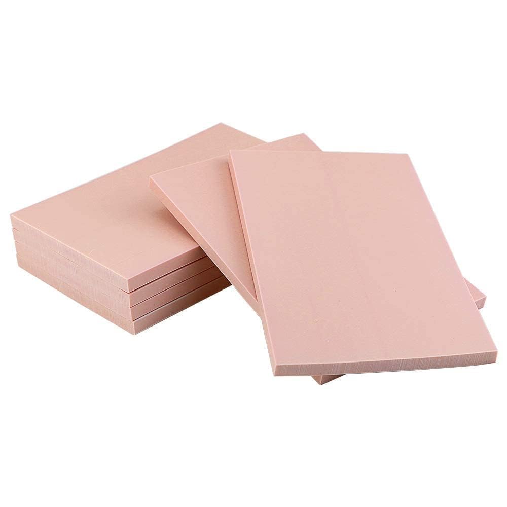 6 sztuk 10 x 15 cm, jasnoróżowe gumowe pieczątki do rzeźbienia, gumowe, rzeźbione, do pieczątek, miękkiej gumy, rzemiosła i projektów rzemieślniczych