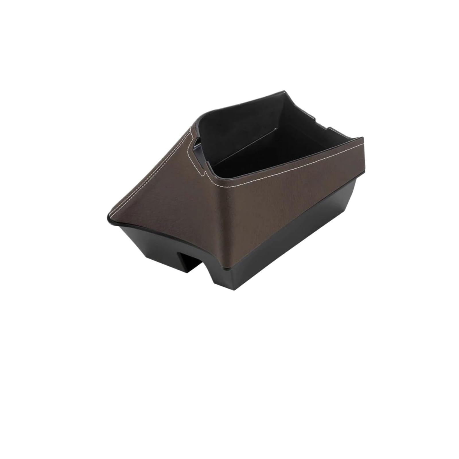 For X1 F48 X2 F39 16-21 Car Accessories LHD Car Central Seat Armrest Box Console Storage Container Organizer Tray Interior(Brown Leather)