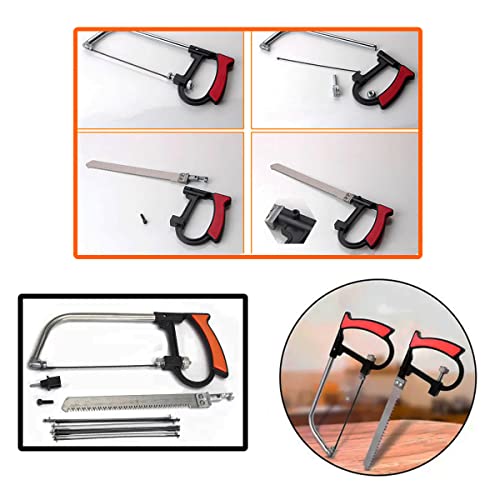 Conjunto Kit Mini Serra Serrinha Manual Em Aço 10 Peças Serrote Arco Ajustável Para Serrar Alumínio,