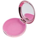 Luxshiny Zahnspangendose mit Spiegel Aufbewahrungsbox für Zahnschienen und Prothesenbehälter Tragbar Geeignet für Retainer und