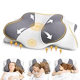 Asbtos Nackenkissen Kopfkissen - Orthopädisches Kissen für Schulter und Nackenschmerzen, Memory Foam Kissen für Bauch, Rücken, (Kein Kissen)