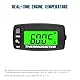 Runleader Digitales Motortemperaturmessgerät, grünes Hintergrundbeleuchtungsdisplay für Rasenmäher, Traktorgenerator, Motorrad, Kettensäge usw.