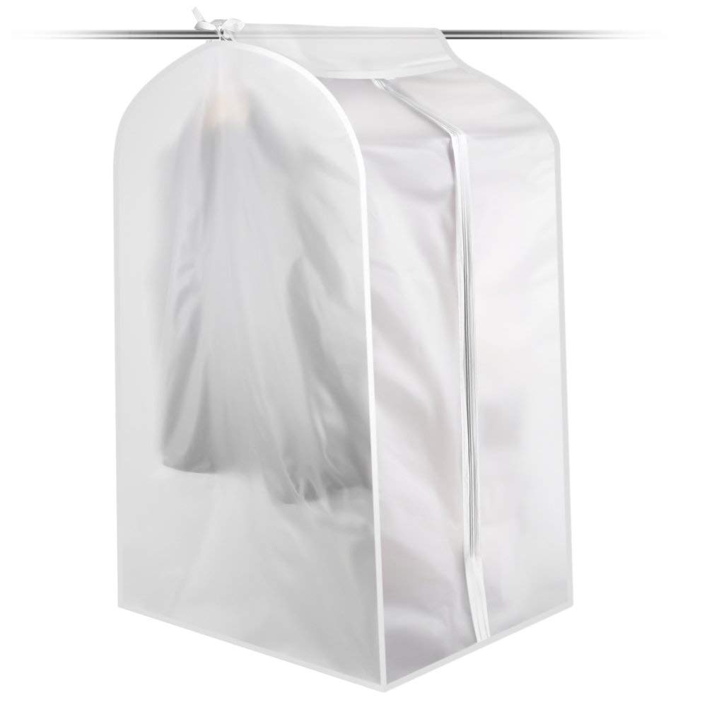 Large Storage Garment Bag Hanging Closet Garment Protector Bags PEVA Wardrobe Costumes Organizer Breathable Clothes Protector Covers Suit