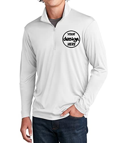 INK STITCH Men St357 Custom Embroidery Personalized Add Your Logo Texts Posicharge Competitor Quarter Zip