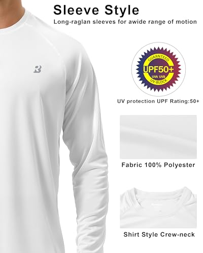 image for Roadbox Mens UPF 50+ UV Sun Protection Shirts Outdoor Long Sleeve SPF 