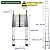 Telescoping Ladder with Hooks 16.5 FT Extension Ladder Aluminum Lightweight Telescopic Ladders for Home, Telescoping Attic Ladder RV Ladders Portable for Collapsible Roof Ladder, 330lbs Max Capacity