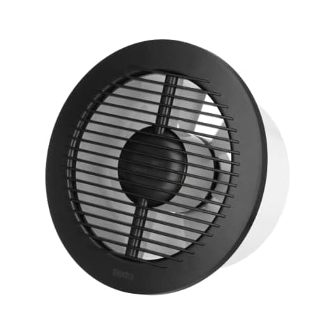 EUROPLAST Ø 150mm Bad-Lüfter Fan zur Belüftung in Bad und WC gegen Feuchtigkeit - Anthrazit Cover