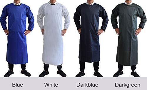 Waterproof Aprons with Long Sleeves, Chemical Resistant Aprons for men MD008Blue - Thumbnail 4