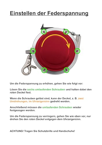 Foto von Sägenspezi Forstmaßband 15 Meter inkl. Umfangmaßband für Durchmesser Klapphaken