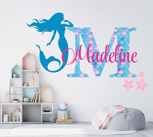 Vinilo decorativo personalizado con patrón de escamas de sirena miniatura 1