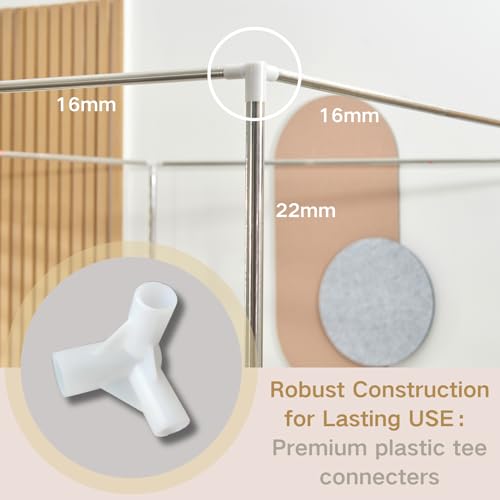 Beyeutao Stainless Steels Bed Canopy Frame King Size Canopy Bed Frame W150 x L200 x H200 cm 4 Poster Mosquito Frame Mosquito Net Pole for Play Tent Stand Outdoor or Indoor