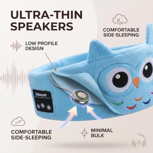 Calm Oasis Snugsy Buds Headband-Style Headphones, Wireless Headphones, Features Ultra-Thin Speakers and A Soft Fleece Headband，Dinosaur — view 5