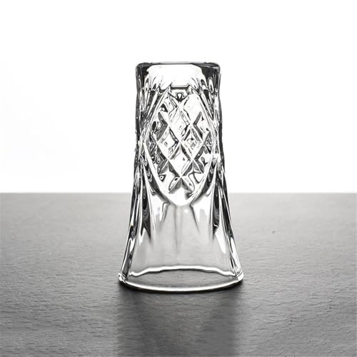 Vasos chupito delgados anticaídas juego de tazas de vidrio estables con base pesada 7
