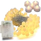 ➤【PACK EXCLUSIVO 1+5】- Cadena luminosa de 100 luces LED + 5 vela sin llama. El set está pensado para formar un conjunto único y excelente de iluminación con tu toque personal. Regalo magnifico para familiares y amigos.