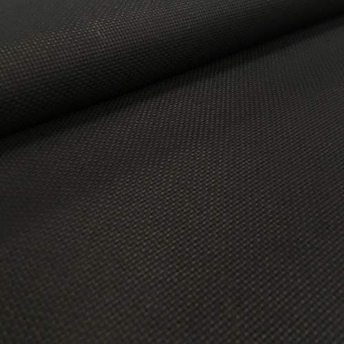 Kt KILOtela - Tela por Metros de panamá para Punto de Cruz - Tela Aida de algodón - Ancho 150 cm - 5,5 Puntos/cm - 14 Cuentas - Largo a elección de 50 en 50 cm | Negro